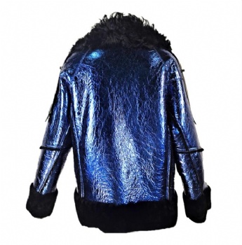  Dazzling color Merino Biker shearling coat BK212	